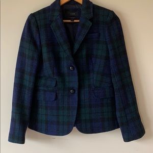 J. CREW Schoolboy Wool Blazer Size 8 Plaid
